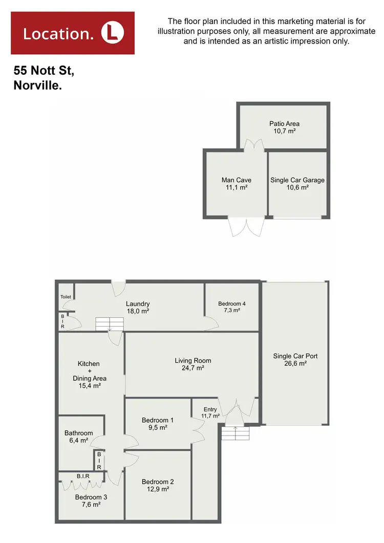 Floorplan of Homely house listing, 55 Nott Street, Norville QLD 4670