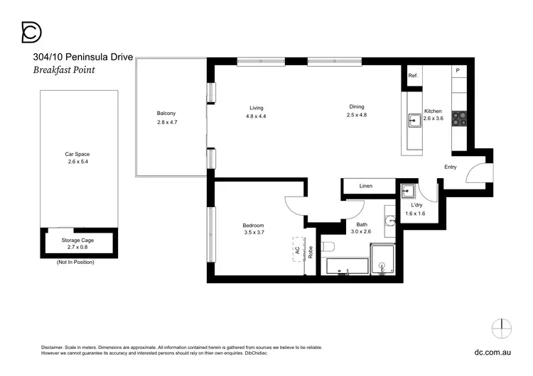 Floorplan of Homely apartment listing, 304/10 Peninsula Drive, Breakfast Point NSW 2137