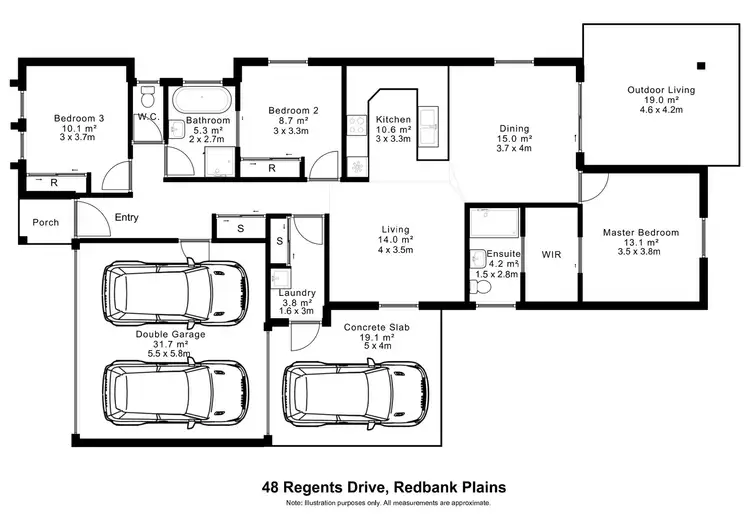 Floorplan of Homely house listing, 48 Regents Drive, Redbank Plains QLD 4301