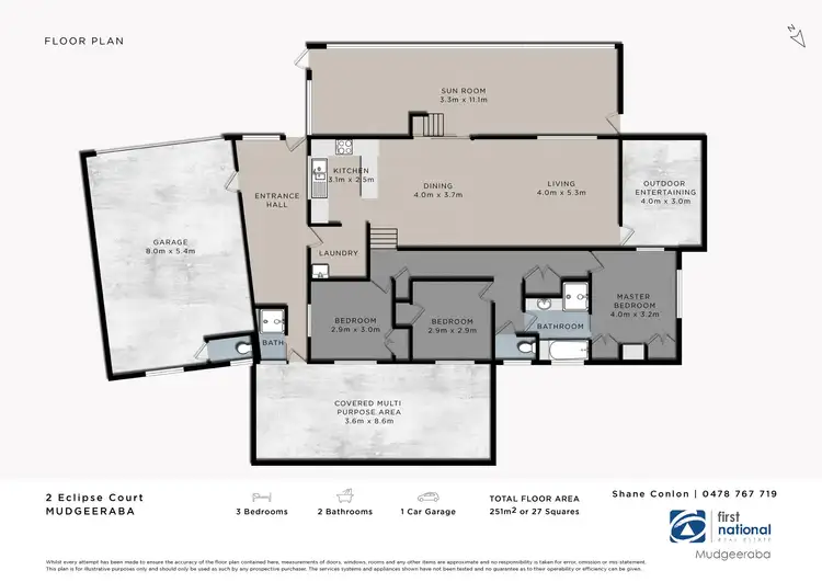 Floorplan of Homely house listing, 2 Eclipse Court, Mudgeeraba QLD 4213