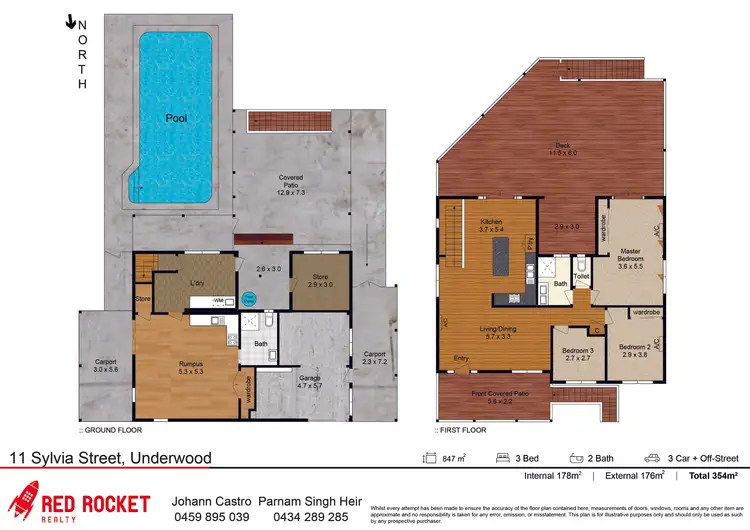 Floorplan of Homely house listing, 11 Sylvia Street, Underwood QLD 4119