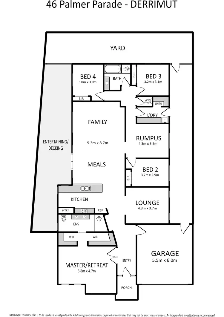 Floorplan of Homely house listing, 46 Palmer Parade, Derrimut VIC 3026