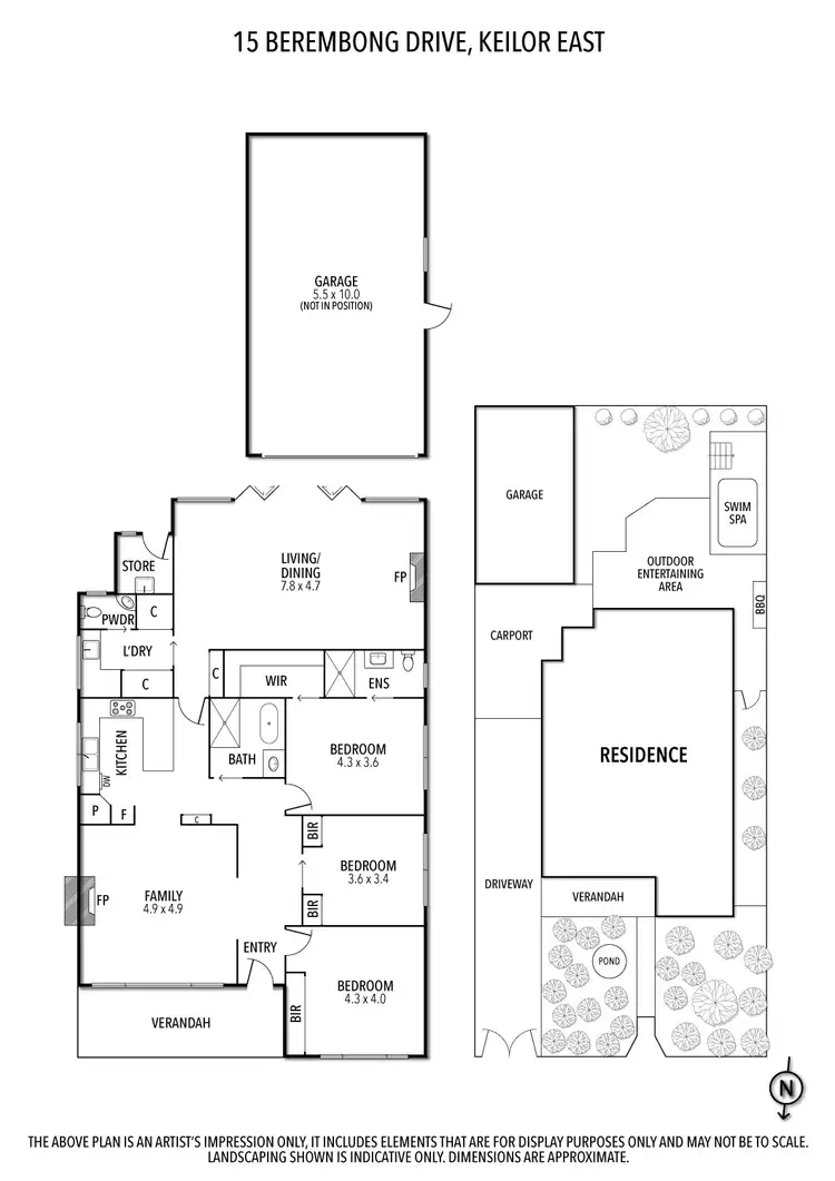Floorplan of Homely house listing, 15 Berembong Drive, Keilor East VIC 3033