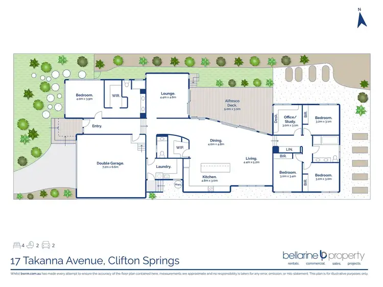 Floorplan of Homely house listing, 17 Takanna Avenue, Clifton Springs VIC 3222