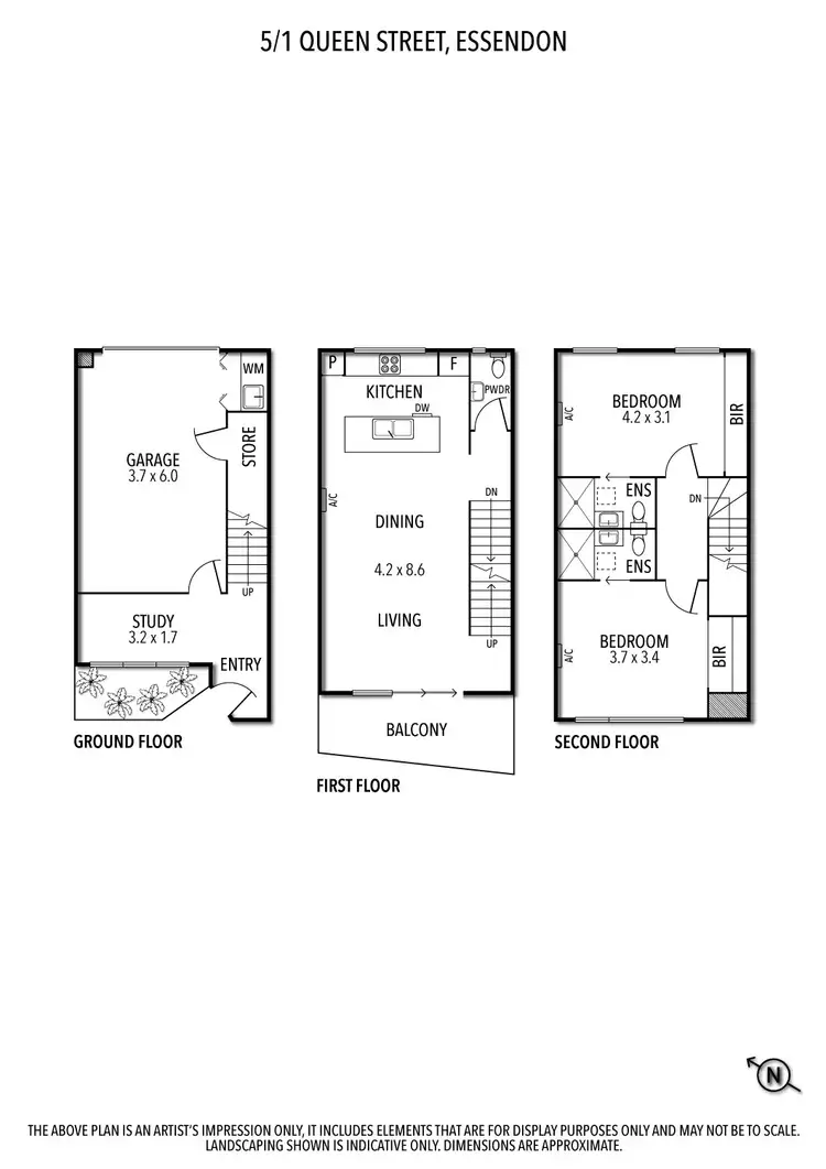 Floorplan of Homely townhouse listing, 5/1 Queen Street, Essendon VIC 3040