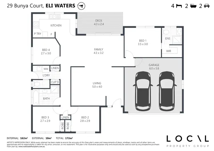 Floorplan of Homely house listing, 29 Bunya Court, Eli Waters QLD 4655