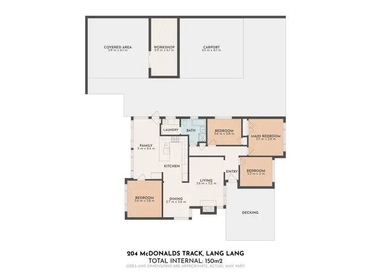 Floorplan of Homely house listing, 204 McDonalds Track, Lang Lang VIC 3984