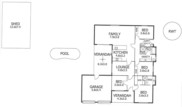 Floorplan of Homely house listing, 86A Park Way, Murray Bridge SA 5253