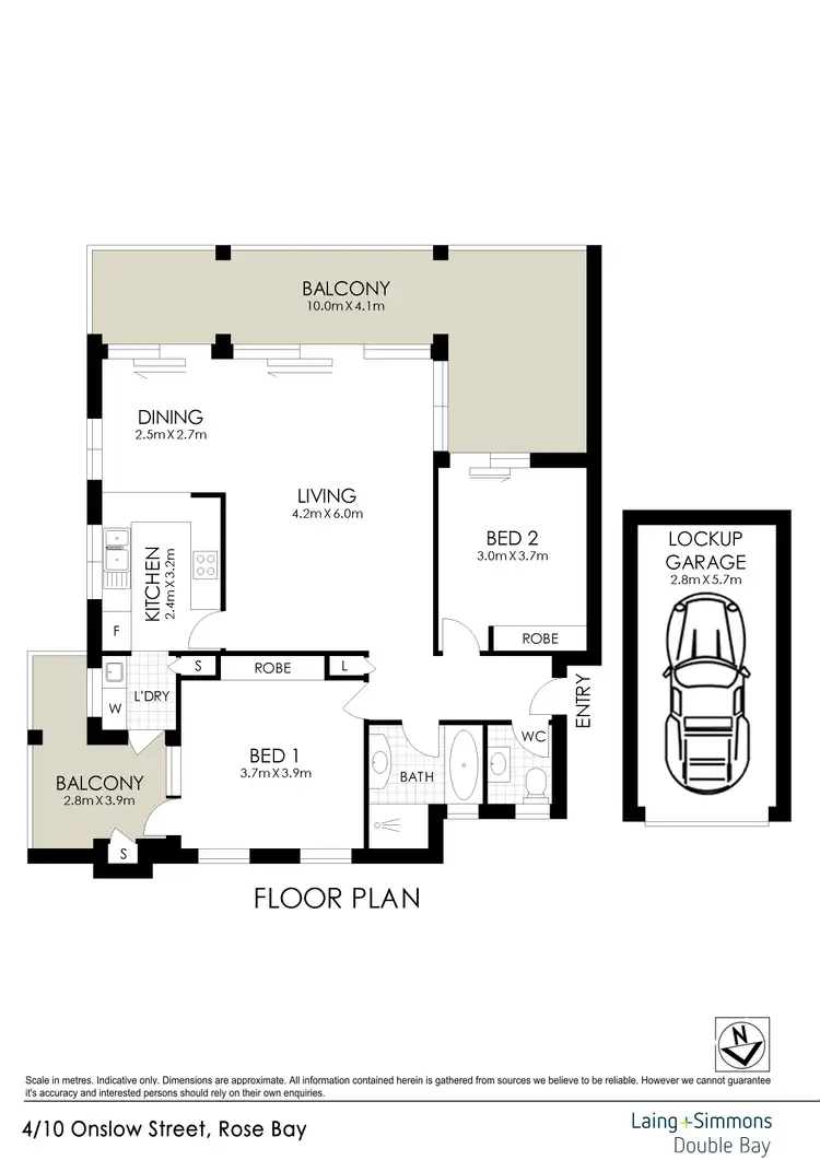Floorplan of Homely apartment listing, 4/10 Onslow Street, Rose Bay NSW 2029