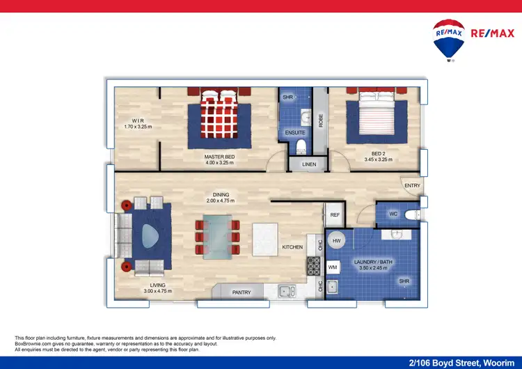 Floorplan of Homely apartment listing, 2/106 Boyd Street, Woorim QLD 4507