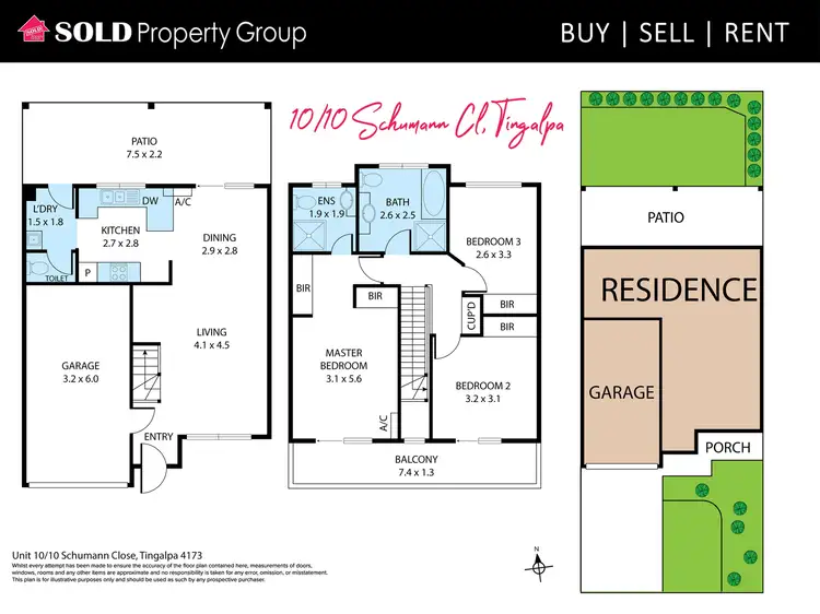 Floorplan of Homely townhouse listing, 10/10 Schumann Close, Tingalpa QLD 4173