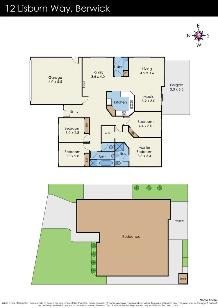 Floorplan of Homely house listing, 12 Lisburn Way, Berwick VIC 3806
