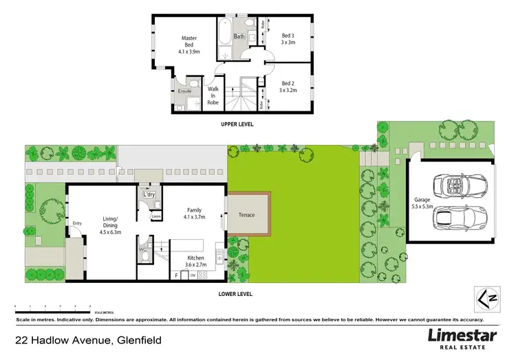 Floorplan of Homely semi-detached listing, 22 Hadlow Avenue, Glenfield NSW 2167