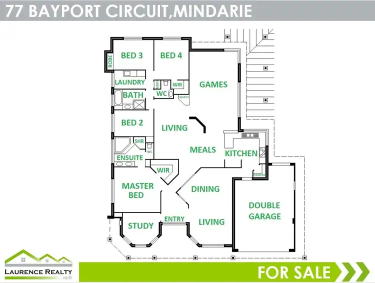 Floorplan of Homely house listing, 77 Bayport Circuit, Mindarie WA 6030