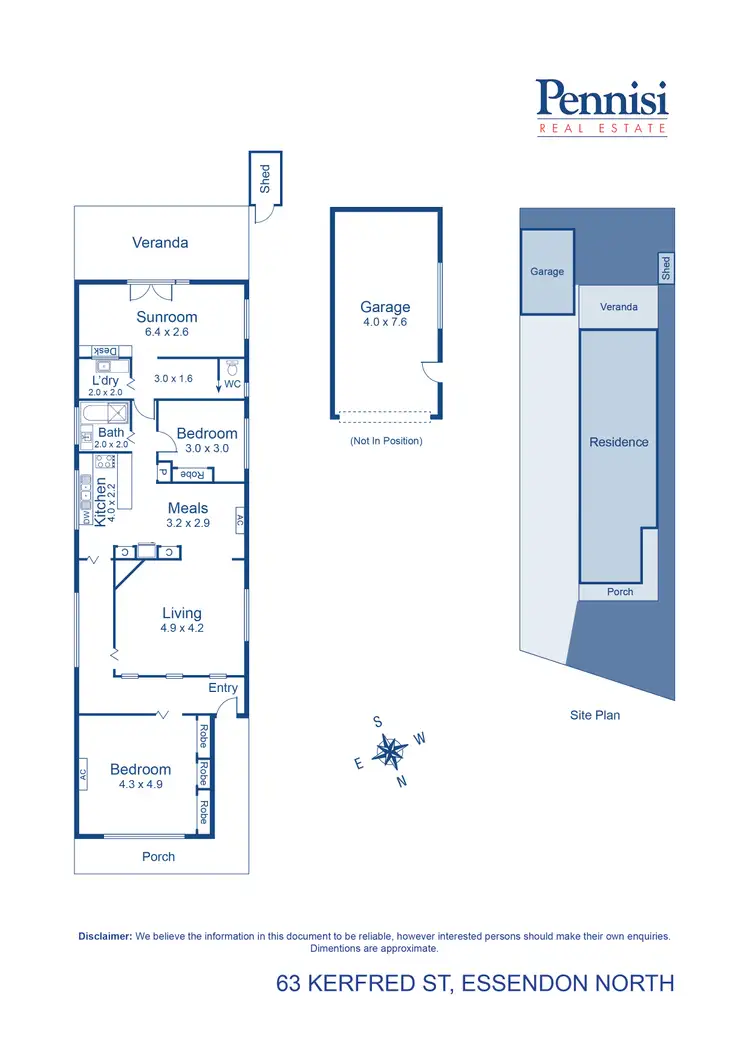 Floorplan of Homely house listing, 63 Kerferd Street, Essendon North VIC 3041