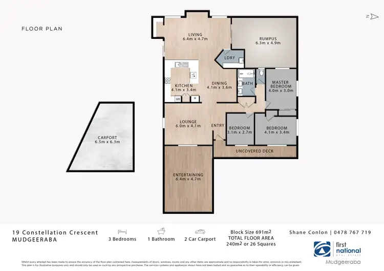Floorplan of Homely house listing, 19 Constellation Crescent, Mudgeeraba QLD 4213