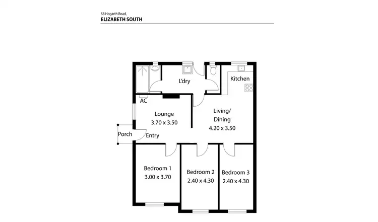 Floorplan of Homely house listing, 58 Hogarth Road, Elizabeth South SA 5112