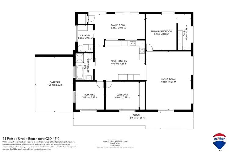Floorplan of Homely house listing, 33 Patrick Street, Beachmere QLD 4510