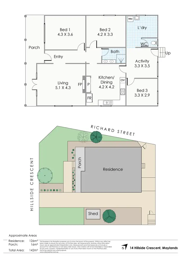 Floorplan of Homely house listing, 14 Hillside Crescent, Maylands WA 6051