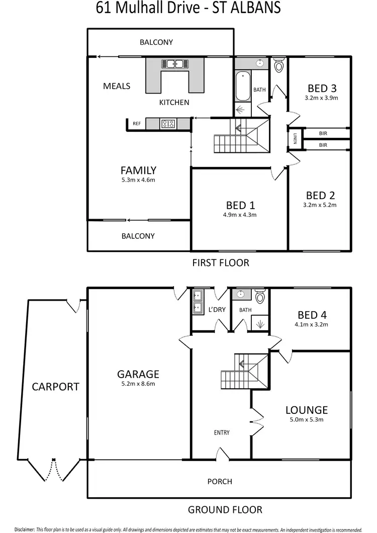 Floorplan of Homely house listing, 61 Mulhall Drive, St Albans VIC 3021