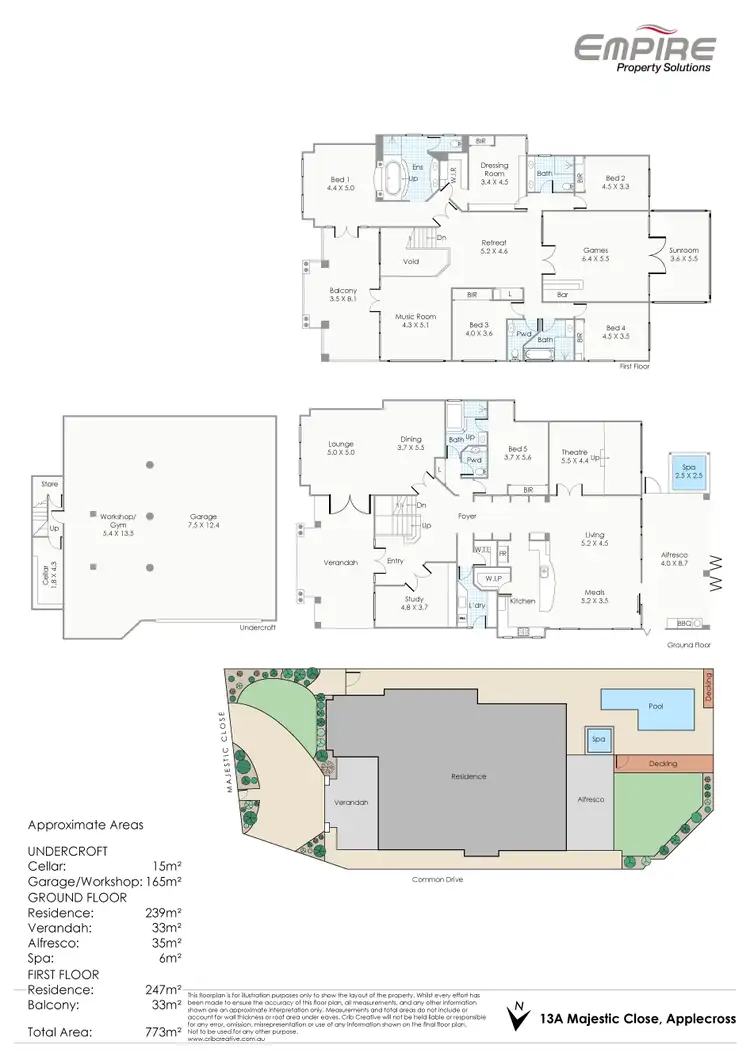 Floorplan of Homely house listing, 13A Majestic Close, Applecross WA 6153