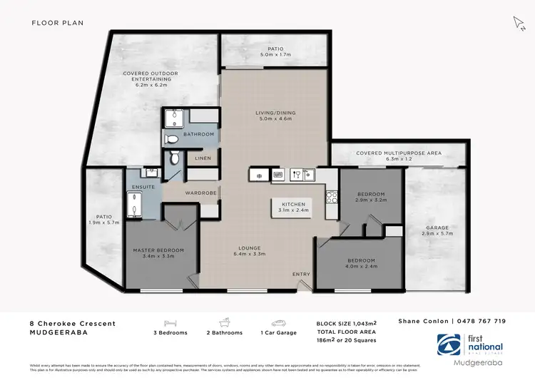 Floorplan of Homely house listing, 8 Cherokee Crescent, Mudgeeraba QLD 4213