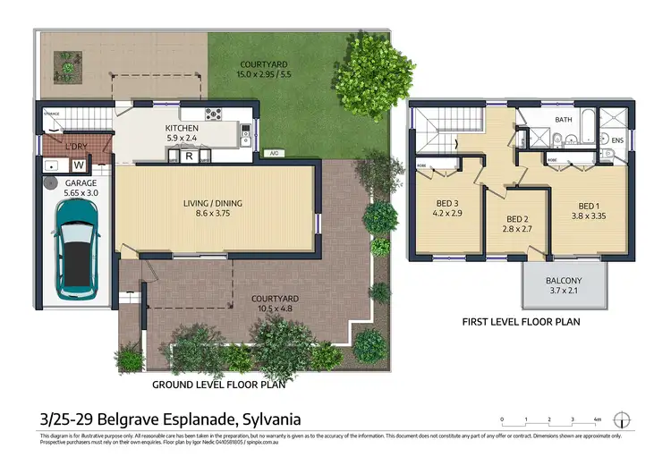Floorplan of Homely townhouse listing, 3/25-29 Belgrave Esplanade, Sylvania NSW 2224