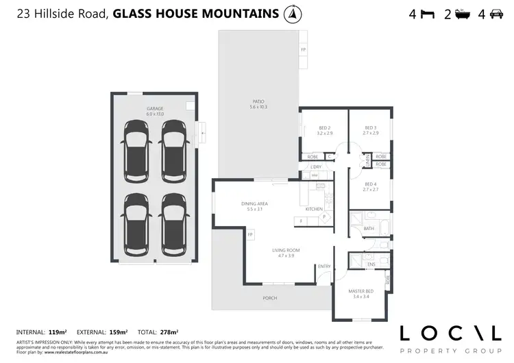 Floorplan of Homely house listing, 23 Hillside Road, Glass House Mountains QLD 4518