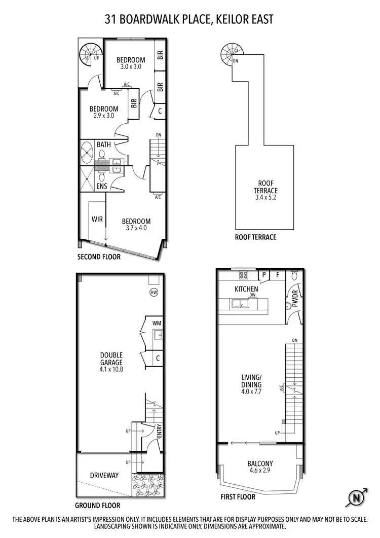 Floorplan of Homely townhouse listing, 31 Boardwalk Place, Keilor East VIC 3033