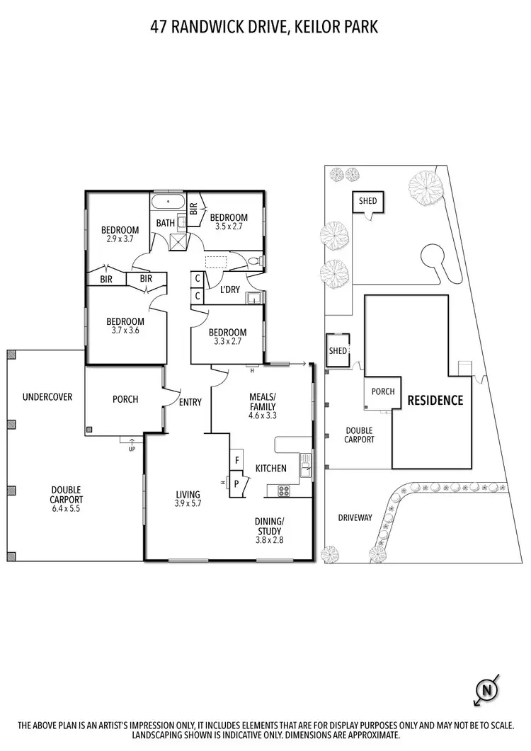 Floorplan of Homely house listing, 47 Randwick Drive, Keilor Park VIC 3042