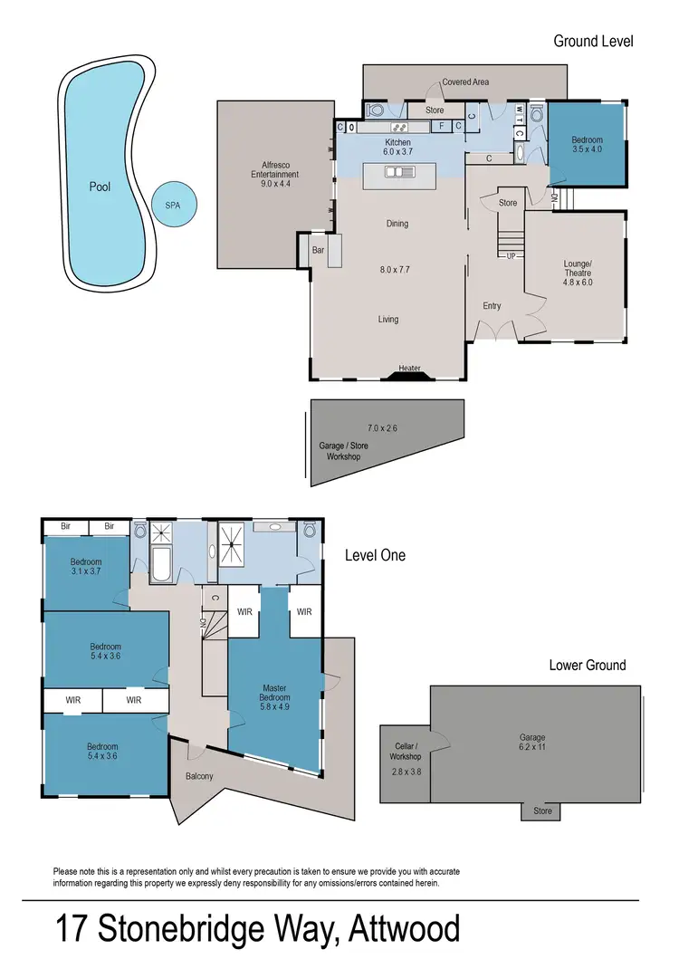Floorplan of Homely house listing, 17 Stonebridge Way, Attwood VIC 3049