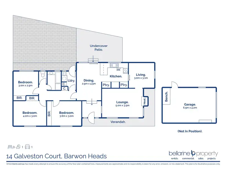 Floorplan of Homely house listing, 14 Galveston Court, Barwon Heads VIC 3227
