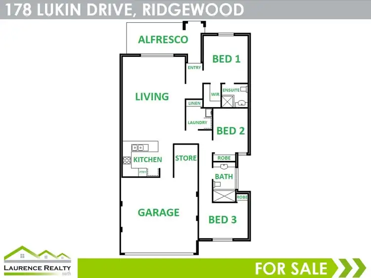 Floorplan of Homely house listing, 178 Lukin Drive, Ridgewood WA 6030