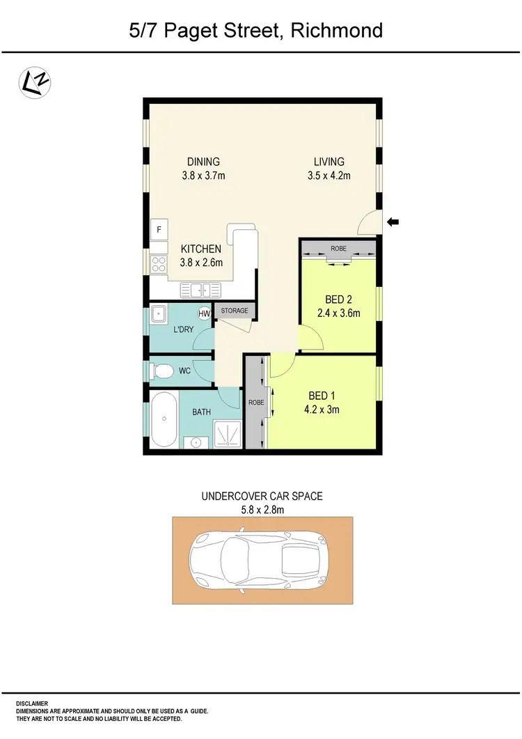 Floorplan of Homely unit listing, 5/7 Paget Street, Richmond NSW 2753