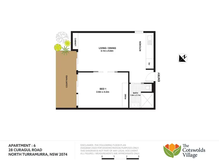 Floorplan of Homely apartment listing, A6/28 Curagul Road, North Turramurra NSW 2074