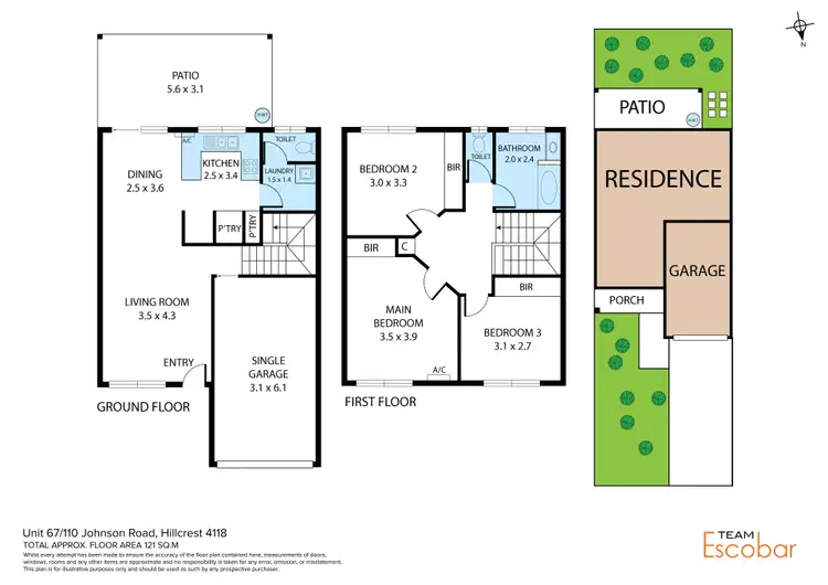 Floorplan of Homely townhouse listing, 67/110 Johnson Road, Hillcrest QLD 4118