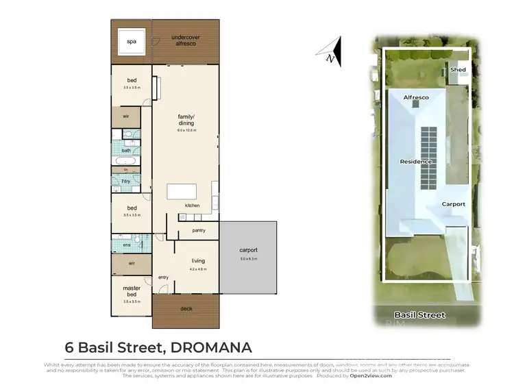 Floorplan of Homely house listing, 6 Basil Street, Dromana VIC 3936