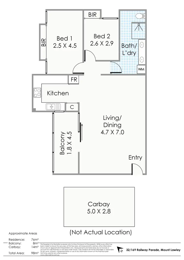 Floorplan of Homely apartment listing, 32/169 Railway Parade, Mount Lawley WA 6050