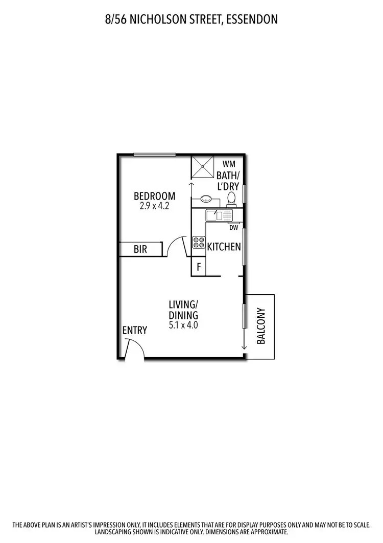 Floorplan of Homely unit listing, 8/56 Nicholson Street, Essendon VIC 3040