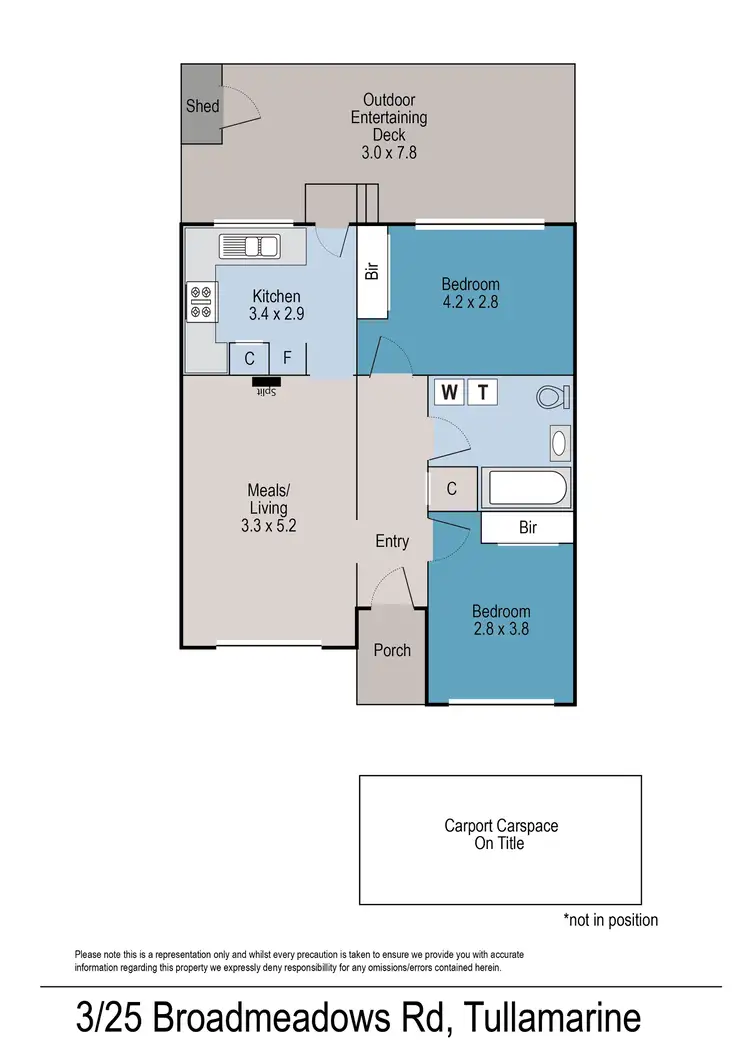 Floorplan of Homely unit listing, 3/25 Broadmeadows Road, Tullamarine VIC 3043