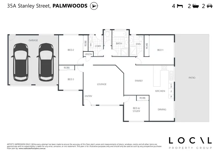 Floorplan of Homely house listing, 35A Stanley Street, Palmwoods QLD 4555