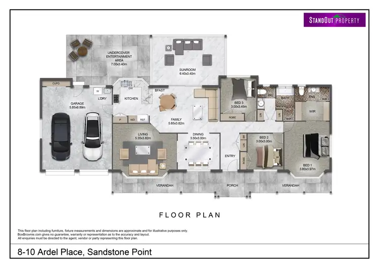 Floorplan of Homely house listing, 8-10 Ardel Place, Sandstone Point QLD 4511