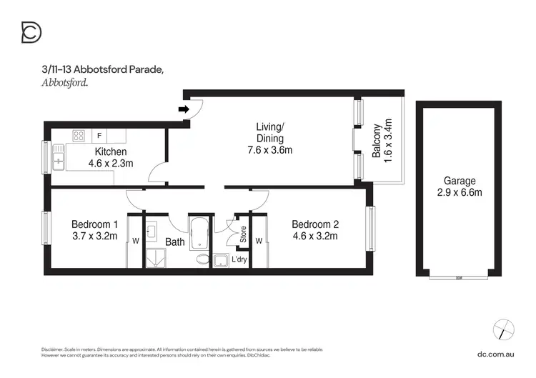 Floorplan of Homely apartment listing, 3/11-13 Abbotsford Parade, Abbotsford NSW 2046