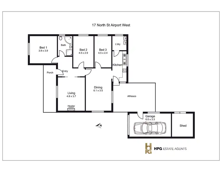 Floorplan of Homely house listing, 17 North Street, Airport West VIC 3042