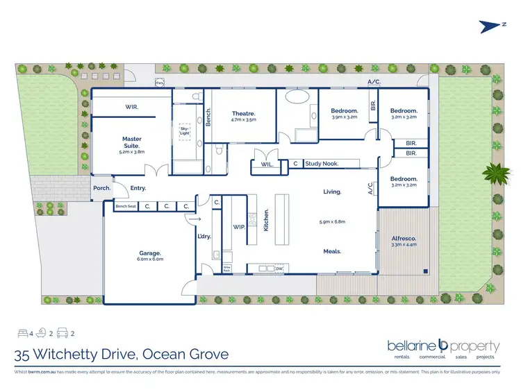 Floorplan of Homely house listing, 35 Witchetty Drive, Ocean Grove VIC 3226