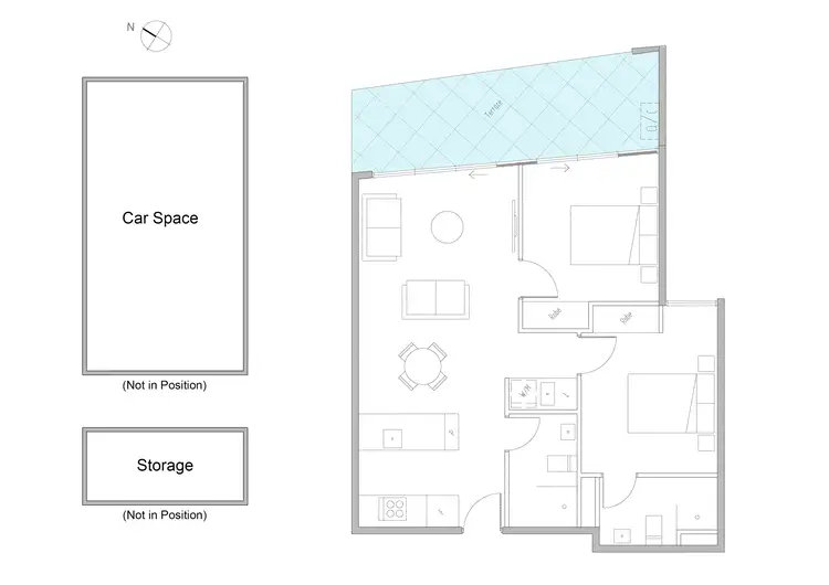 Floorplan of Homely apartment listing, 416/1228 Nepean Highway, Cheltenham VIC 3192