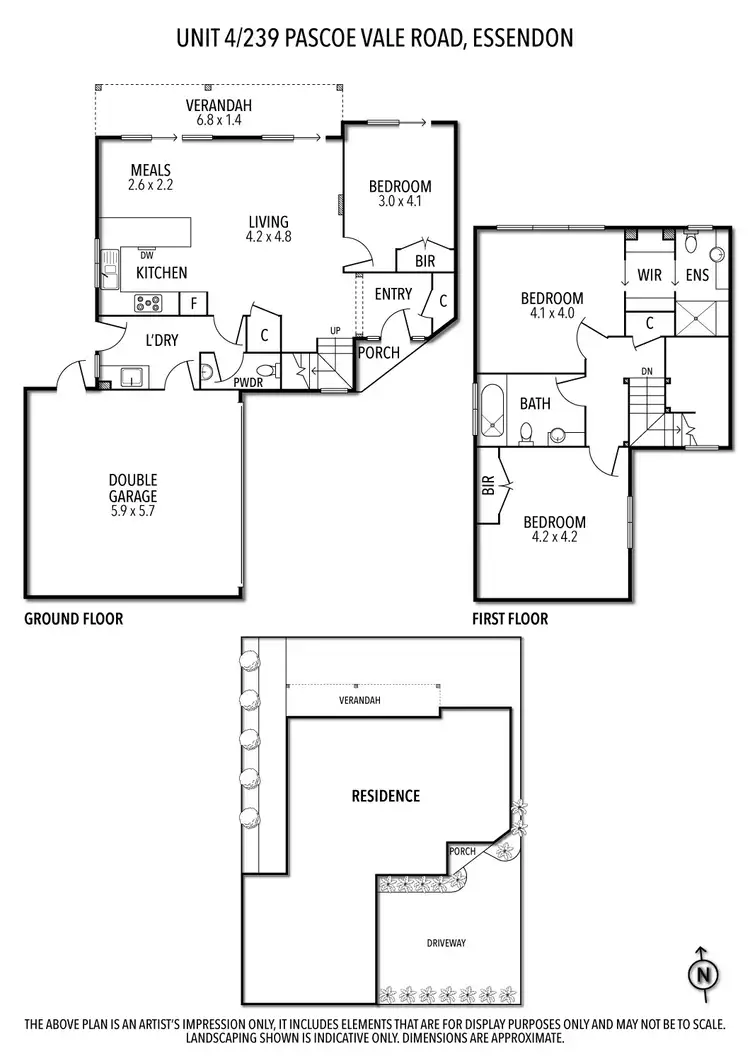 Floorplan of Homely townhouse listing, 4/239 Pascoe Vale Road, Essendon VIC 3040