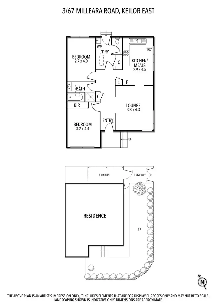 Floorplan of Homely unit listing, 3/67 Milleara Road, Keilor East VIC 3033