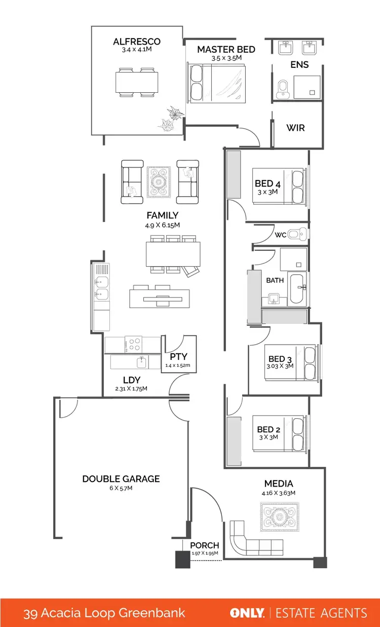 Floorplan of Homely house listing, 39 Acacia Loop, Greenbank QLD 4124