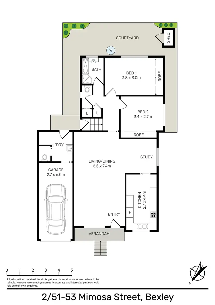 Floorplan of Homely villa listing, 2/51-53 Mimosa Street, Bexley NSW 2207